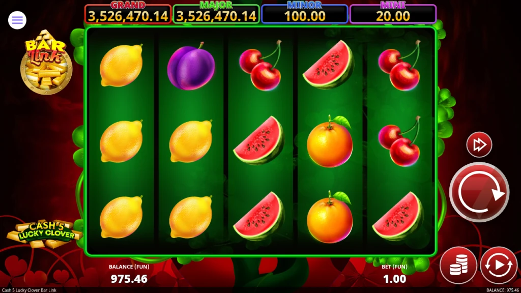 Cash 5 Lucky Clover Bar Link slot by 7777 Gaming