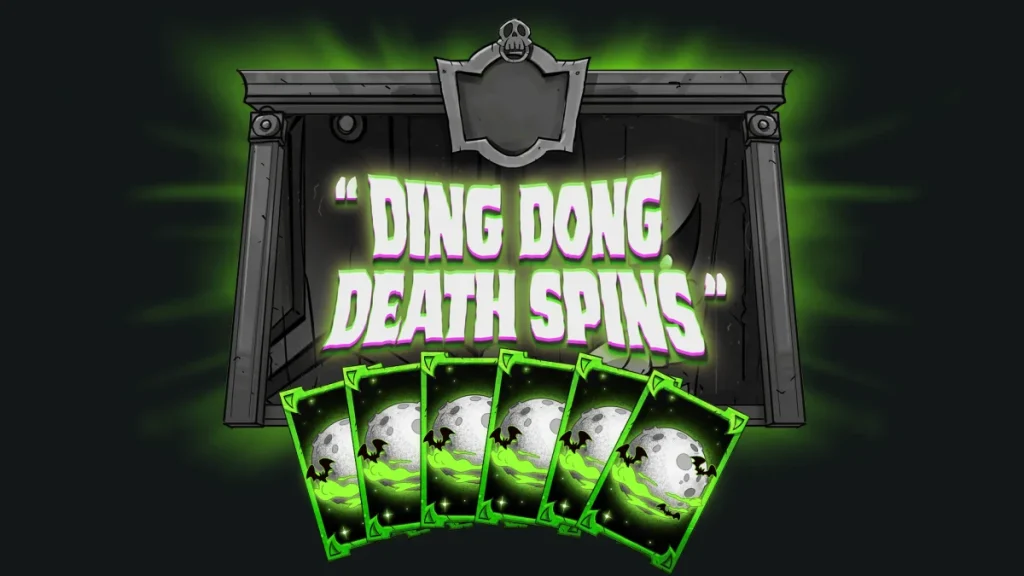 Official Ding Dong Death Spins bonus artwork from Nolimit City