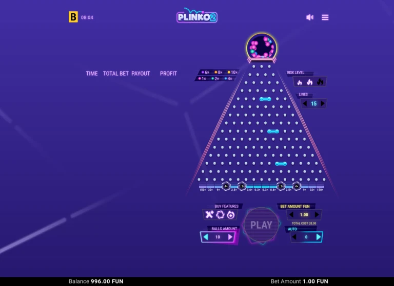BGaming Plinko 2 — Multi-ball round with features BGaming Plinko 2 — Multi-ball round with features