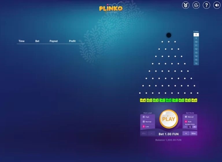 BGaming Plinko — Automatic drop settings BGaming Plinko — Automatic drop settings