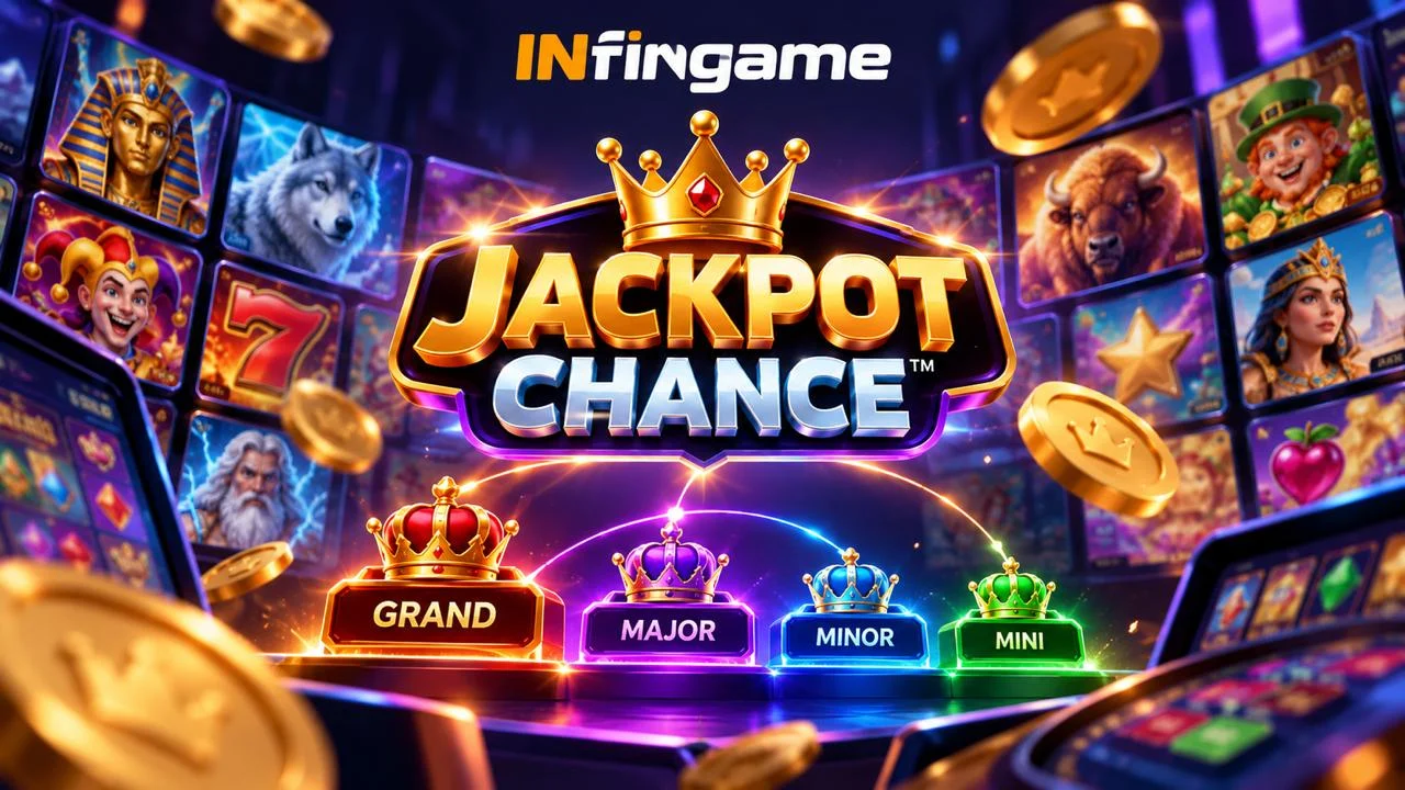 AI illustration of Infingame Jackpot Chance with Grand, Major, Minor and Mini jackpot tiers